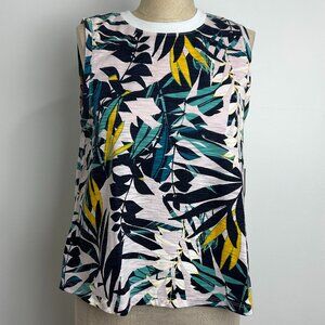 Old Navy Active Go-Dry Gym Tank Top Tropical Leaf Print NWT